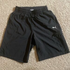 Puma Black Athletic Shorts Lightweight Breathable